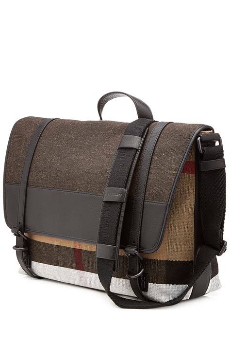 burberry men's leather bags|burberry messenger bag men's.